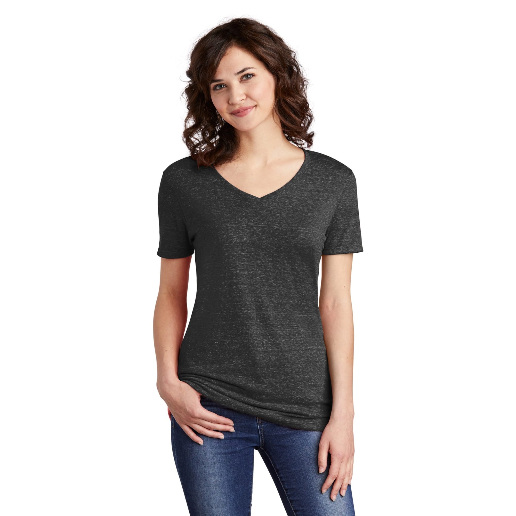 JERZEES® Ladies Snow Heather Jersey V-Neck T-Shirt